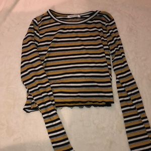 Caution to the wind stripped long sleeve